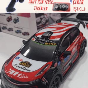 1:22 Ölçek 2.4 Ghz Özel Kumandalı 4 Çeker Full Fonksiyon Işıklı 25 km Hızlı Drift RC Araba KIRMIZI
