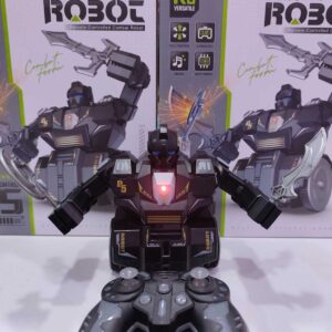 15 CM / 2.4 GHZ ŞARJLI UZAKTAN KUMANDALI FULL FONKSİYON SESLİ SAVAŞÇI ROBOT OYUNCAK (SİYAH)