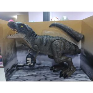 2.4 Ghz Büyük Boy Uzaktan Kumandalı Buhar Çıkartan Pilli Dinazor (Kutu Ölçü 27Cm/38Cm) (KAHVERENGİ)
