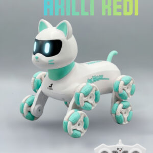2.4Ghz Şarjlı Uzaktan Kumandalı 360° Dönen Merdiven Çıkan Akıllı Robot Kedi - Köpek