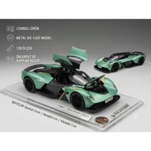 1:18 Ölçek Orjinal Lisanslı Diecast Metal Aston Martin Valkyrie Araba ( YEŞİL )