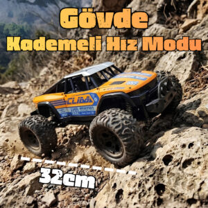 2.4Ghz Metal Alaşım Uzaktan Kumandalı Ayarlanabilir Hızlı Off-Road Araba (TURUNCU)
