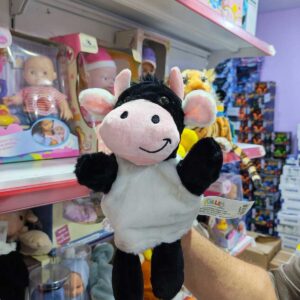 Sevimli Renkli Hayvan Temalı Peluş Oyuncak El Kuklası (İNEK)