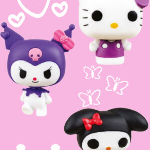 Kuromi & Hello Kitty 3'lü Figür Seti - Masaüstü Dekoratif Obje