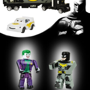 Süper Kahraman Blok Oyuncak Seti: 2 Figürlü Batman Joker Tır ve Araba Seti Minecraft Temalı
