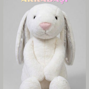 60 Cm Sevimli Uyku Arkadaşı Tavşan Peluş Oyuncak (BEYAZ)