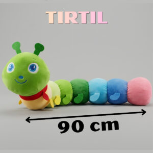 90 Cm Renkli Sevimli Peluş Oyuncak Tırtıl Peluş Yastık