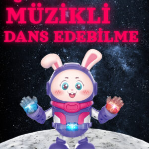 Işıklı Müzikli Dans Eden Tatlı Hayvan Astronot Oyuncağı - Emeklemeye Yardımcı Işıklı Müzikli Oyuncak (MOR)