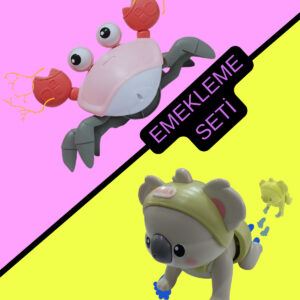 Emeklemeye Yardımcı Yengeç Ve Koala - EMEKLEME SETİ (PEMBE)