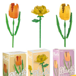 3 Lü Set Dekoratif Gül Çiçek Buketi Yapım Seti Oyuncaksu 200 + parça Full Set/Ebedi Çiçek SET -4