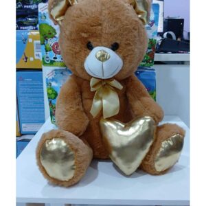 45 Cm Oturan Kalpli Sevimli Kahverengi Peluş Ayı