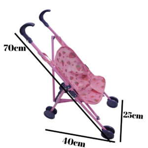 Çocuklar İçin Katlanabilir Tatlı Minik Oyuncak Puset PEMBE