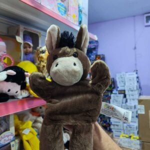 Sevimli Renkli Hayvan Temalı Peluş Oyuncak El Kuklası (EŞŞEK)