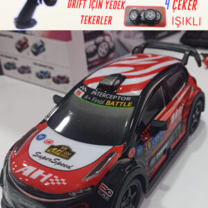1:22 Ölçek 2.4 Ghz Özel Kumandalı 4 Çeker Full Fonksiyon Işıklı 25 km Hızlı Drift RC Araba (KIRMIZI)