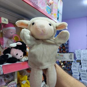 Sevimli Renkli Hayvan Temalı Peluş Oyuncak El Kuklası (KOYUN)