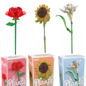 3 Lü Set Dekoratif Gül Çiçek Buketi Yapım Seti Yapı Oyuncaksu 200 + parça Full Set/Ebedi Çiçek SET4